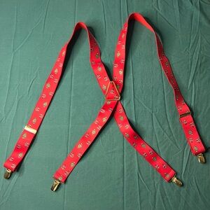 Red Santa Suspenders